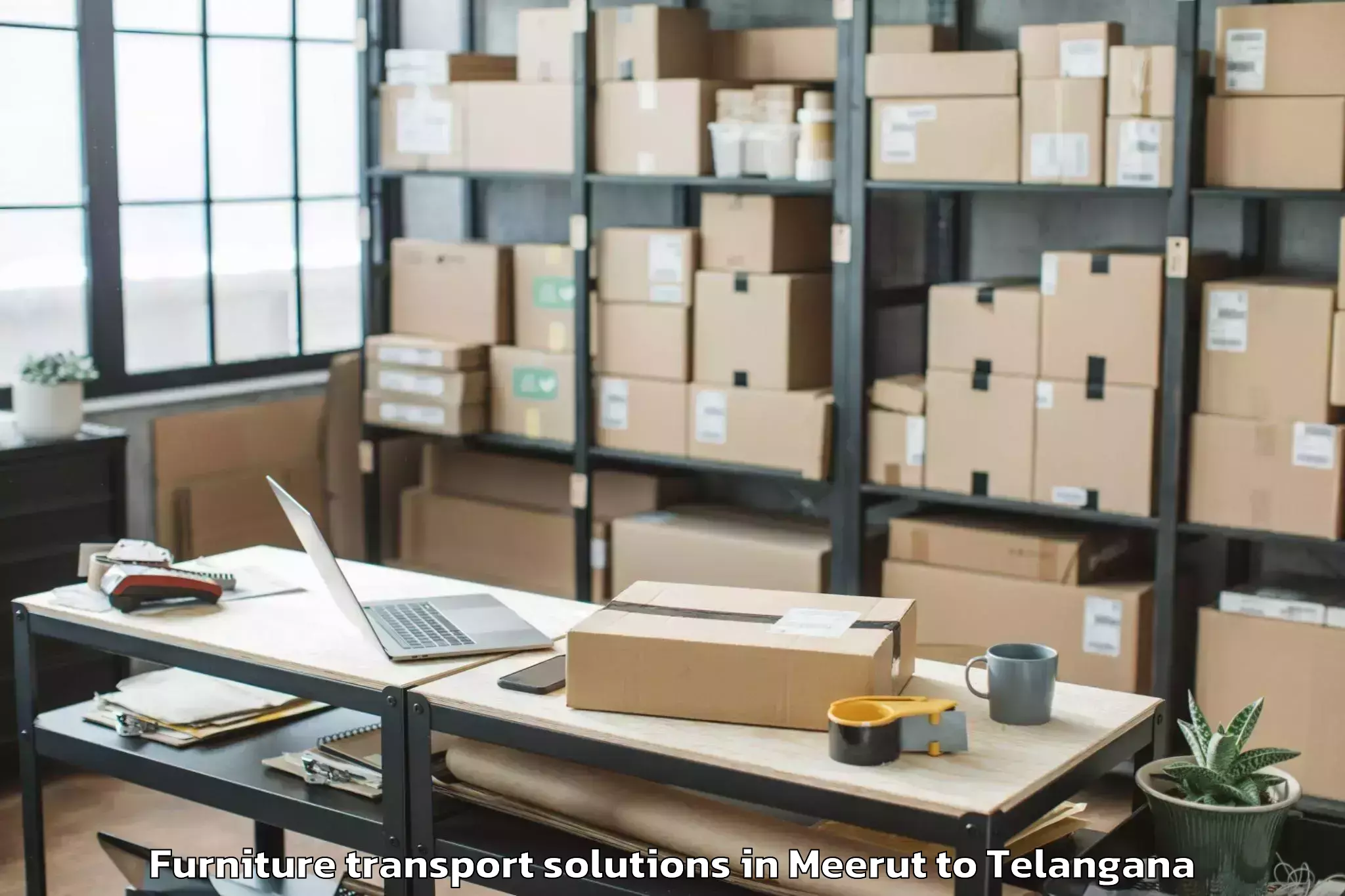 Professional Meerut to Nelakondapalle Furniture Transport Solutions